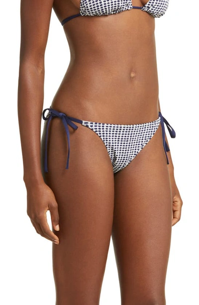 Shop Lemlem Rekka Side Tie Bikini Bottoms In Sisay Blue