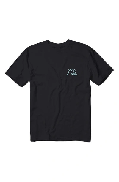 Shop Quiksilver Send Wax Graphic T-shirt In Black