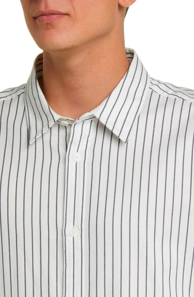 Shop Frame Classic Fit Stripe Cotton Button-up Shirt In Navy Stripe