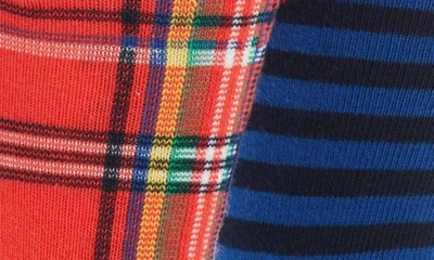 Shop Polo Ralph Lauren Assorted 2-pack Plaid & Stripe Dress Socks In Red