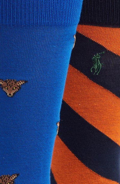 Shop Polo Ralph Lauren Assorted 2-pack Fox Head Stripe Dress Socks