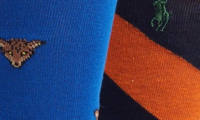 Shop Polo Ralph Lauren Assorted 2-pack Fox Head Stripe Dress Socks