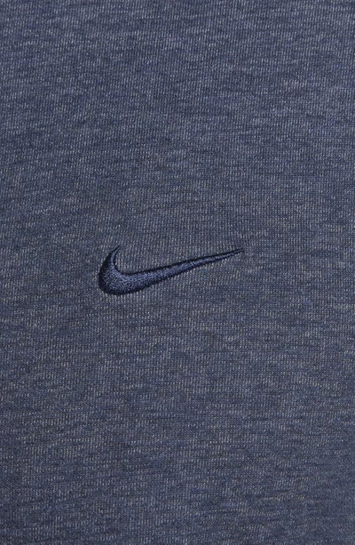 Shop Nike Dri-fit Primary Long Sleeve T-shirt In Obsidian Heather/ Heather