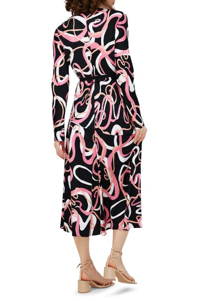 Shop Diane Von Furstenberg Anika Long Sleeve Wrap Dress In Celebration