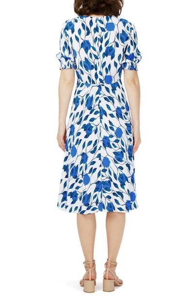 Shop Dvf Jemma Floral Print Dress In Lantern Leaves Ivory Med