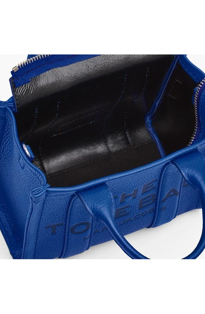 Shop Marc Jacobs The Leather Crossbody Tote Bag In Cobalt
