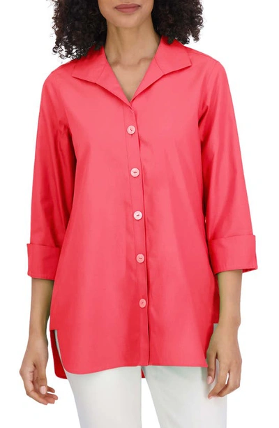 Shop Foxcroft Pandora Non-iron Cotton Shirt In Simply Red