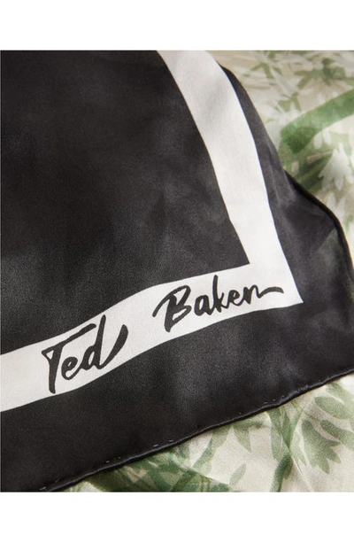 Shop Ted Baker Janasi Floral Silk Scarf In Black
