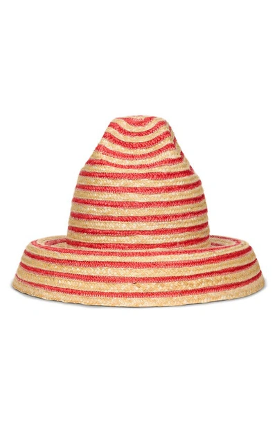 Shop Cult Gaia Magda Stripe Straw Hat In Lollipop Multi