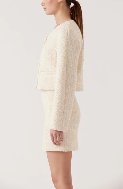 Shop Sophie Rue Eloise Tweed Jacket In Cream