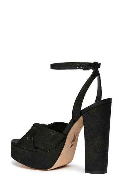Shop Paige Carter Ankle Strap Peep Toe Platform Sandal In Black