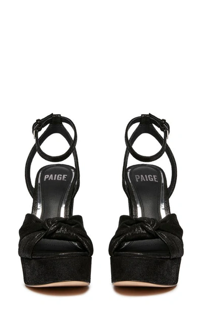 Shop Paige Carter Ankle Strap Peep Toe Platform Sandal In Black