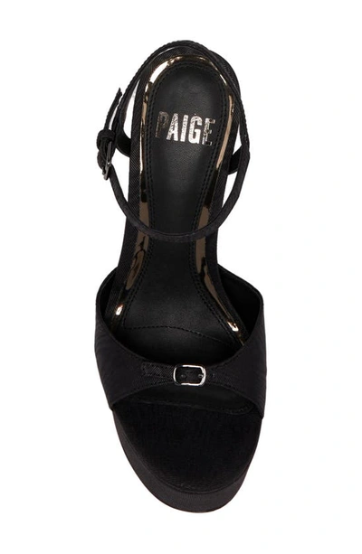 Shop Paige Chase Ankle Strap Peep Toe Platform Sandal In Black