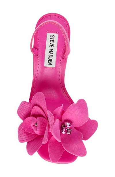 Shop Steve Madden Farrie Flower Slingback Sandal In Pink Suede