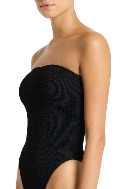 Shop Bondeye Fane Strapless One-piece Swimsuit In Black Eco