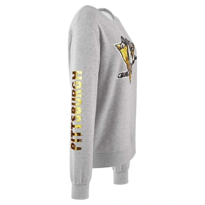Shop Cuce Heather Gray Pittsburgh Penguins Sequin Pullover Sweatshirt