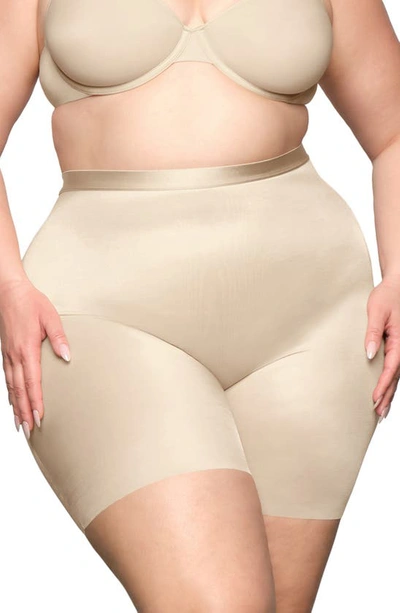 Skims Barely There Shapewear Low Back Shorts In Neutral