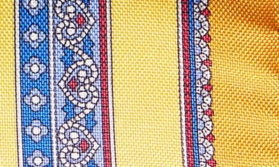 Eton Men's Print Silk Pocket Square In Yellow/orange