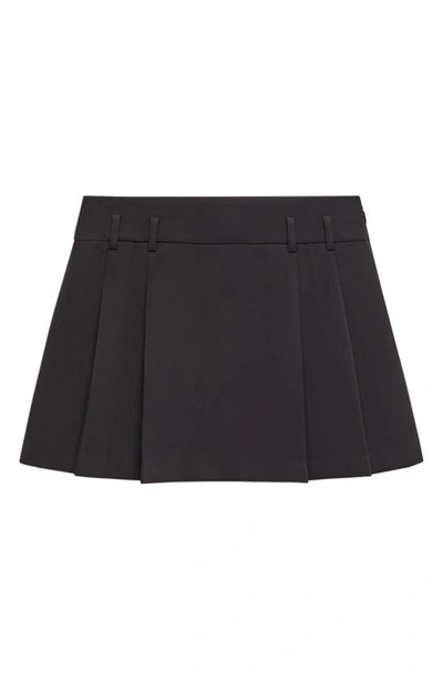 Shop Mango College Pleated Miniskirt In Black