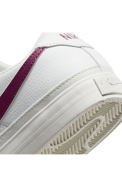 Shop Nike Court Legacy Sneaker In White/ Rosewood/ Sail/ Pink