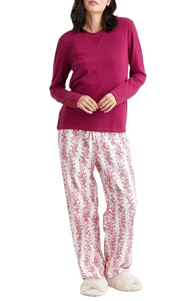Shop Papinelle Helena Pajamas In Floral Stripe