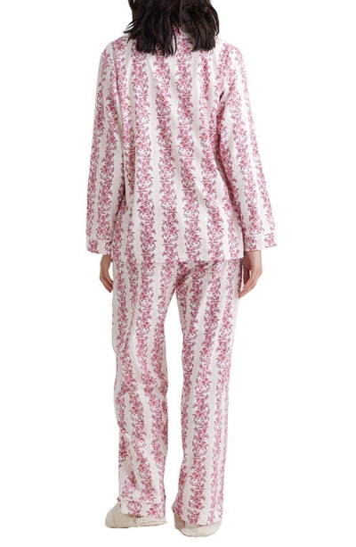 Papinelle Helena Cotton Pajamas In Floral Stripe
