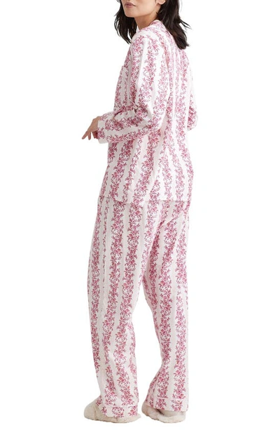 Papinelle Helena Cotton Pajamas In Floral Stripe