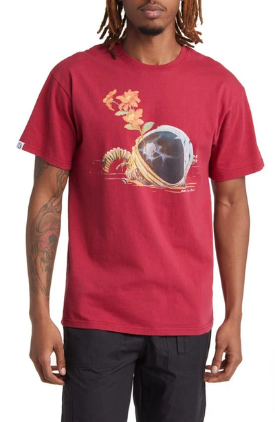 Shop Billionaire Boys Club New Life Cotton Graphic T-shirt In Rumba Red