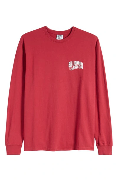 Shop Billionaire Boys Club Arch Logo Long Sleeve Graphic T-shirt In Rumba Red
