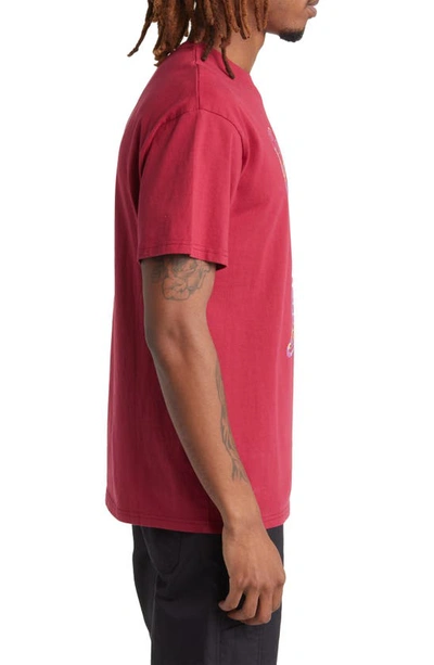 Shop Billionaire Boys Club Astro Floral Cotton Graphic T-shirt In Rumba Red