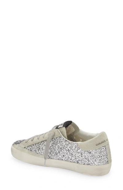 Shop Golden Goose Super-star Perm Sneaker In Silver Glitter