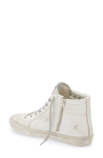 Golden Goose Slide Crystal-embellished Hi-top Sneakers In White