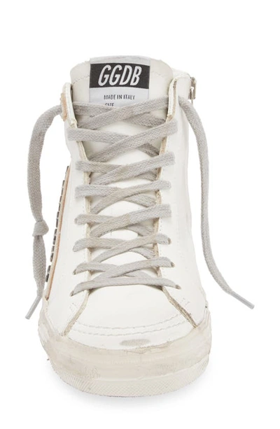 Golden Goose Slide Crystal-embellished Hi-top Sneakers In White