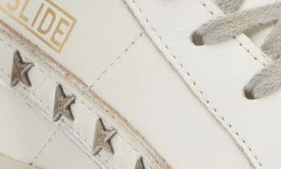 Golden Goose Slide Crystal-embellished Hi-top Sneakers In White