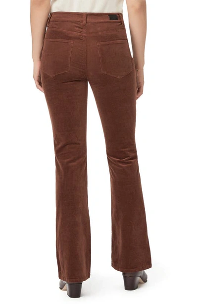 Shop Paige Laurel Canyon High Waist Flare Corduroy Jeans In Rosewood