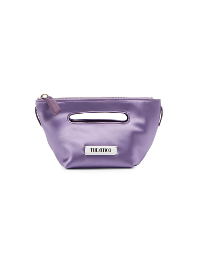 Shop Attico Women's Via Dei Giardini 15 Satin Tote Bag In Lilac