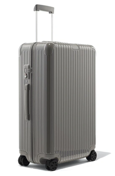 Shop Rimowa Essential Check-in L 30-inch Wheeled Suitcase In Slate