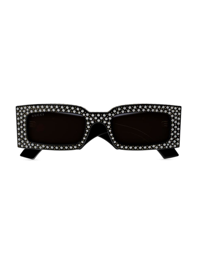 Shop Gucci Women's  Generation 53mm Rectangular Sunglasses In Black