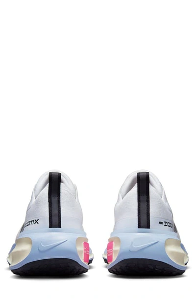 Nike Zoomx Invincible 3 Flyknit Running Sneakers In White/ Black/ Football Grey