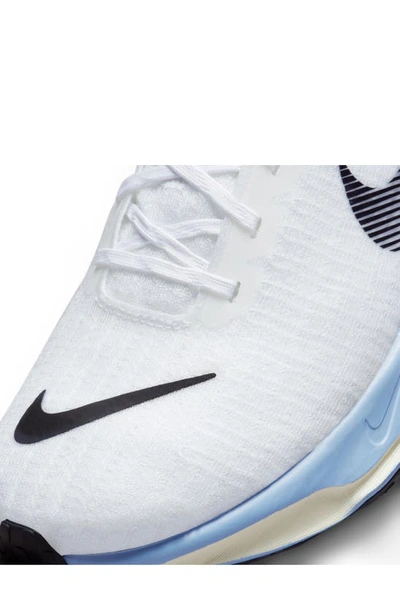 Nike Zoomx Invincible 3 Flyknit Running Sneakers In White/ Black/ Football Grey