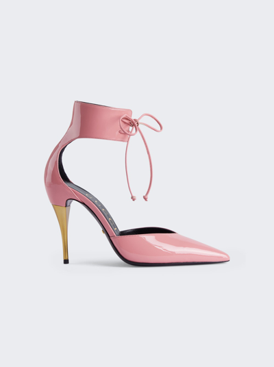 Shop Gucci High Heel Patent Pump In Pink And Orange