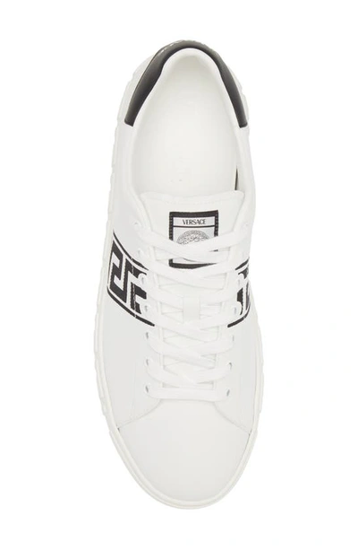 Shop Versace Barocco Greca Jacquard Low Top Sneaker In 2w020-whiteblack