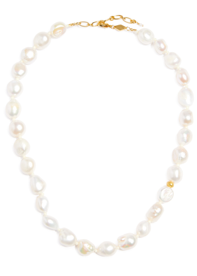 Shop Anni Lu Stellar Pearly 18kt Gold-plated Necklace