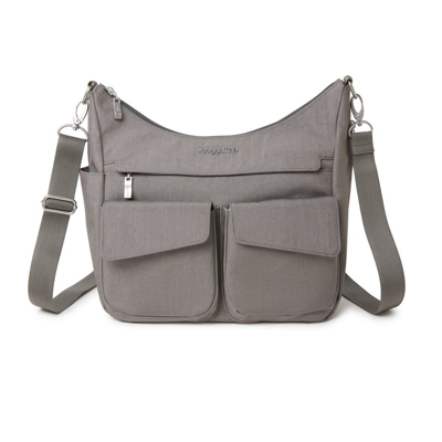 Shop Baggallini Pocketful Crossbody Bag In Grey