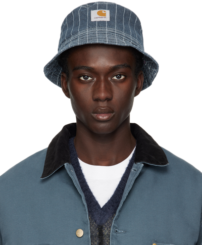 Shop Carhartt Blue Orlean Bucket Hat In 1xy06 Stripe/blue