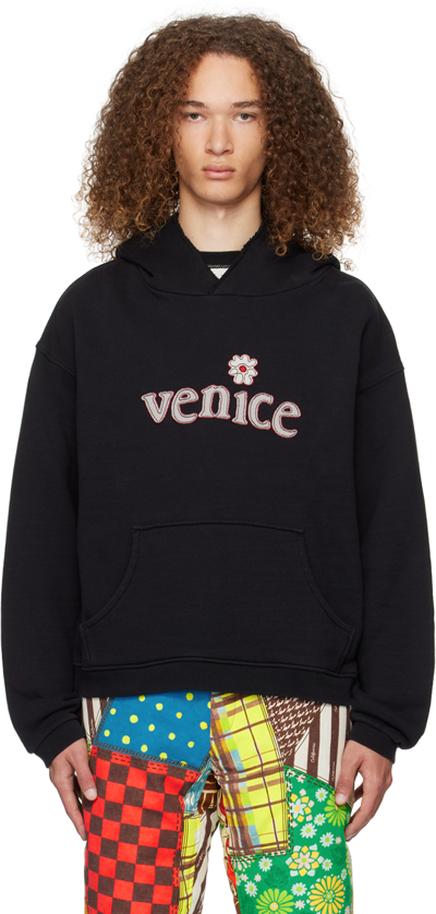 Shop Erl Black 'venice' Hoodie