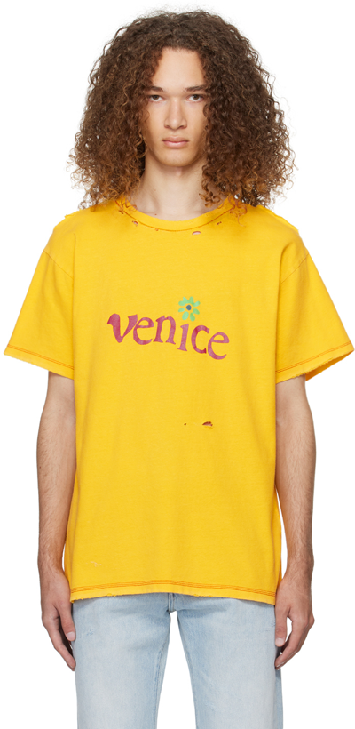 Shop Erl Yellow 'venice' T-shirt