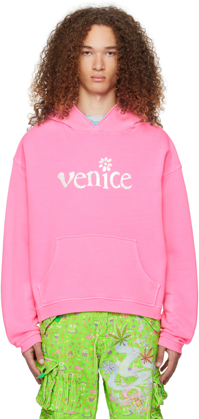 Shop Erl Pink 'venice' Hoodie