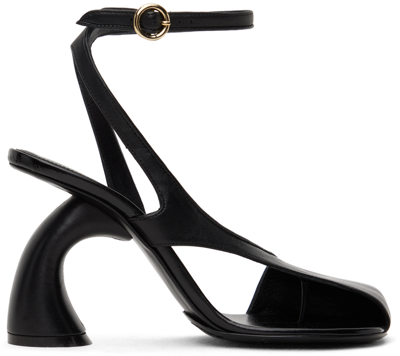 Shop Dries Van Noten Black Cutout Heeled Sandals In 900 Black