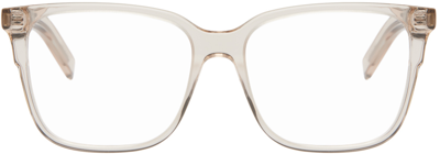 Shop Givenchy Beige Gv Day Glasses In Shiny Beige